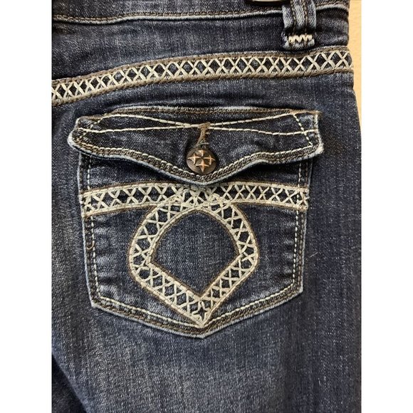 Women's Lee Platinum Label Curvy Fit Bootcut Jeans embroidered size 6 - Picture 3 of 6